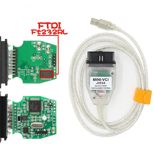 Mini Vci J2534 OBD2 Toyota TIS Techstream Ariza Tespit Cihazi(V14