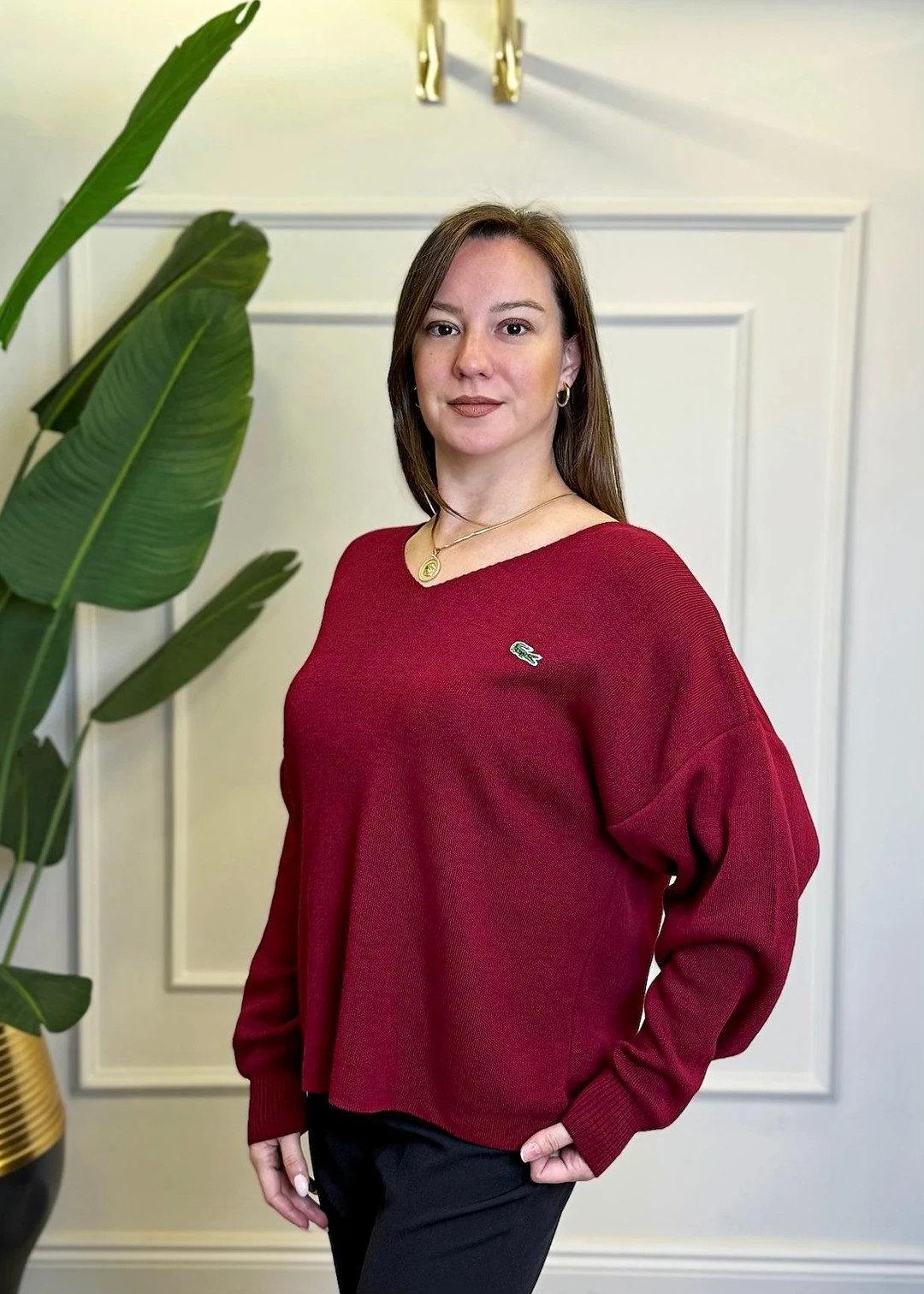  Lacoste V Yaka Triko Kazak