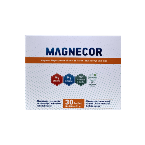 Magnecor Magnezyum ve Vitamin B6 İçeren Tablet