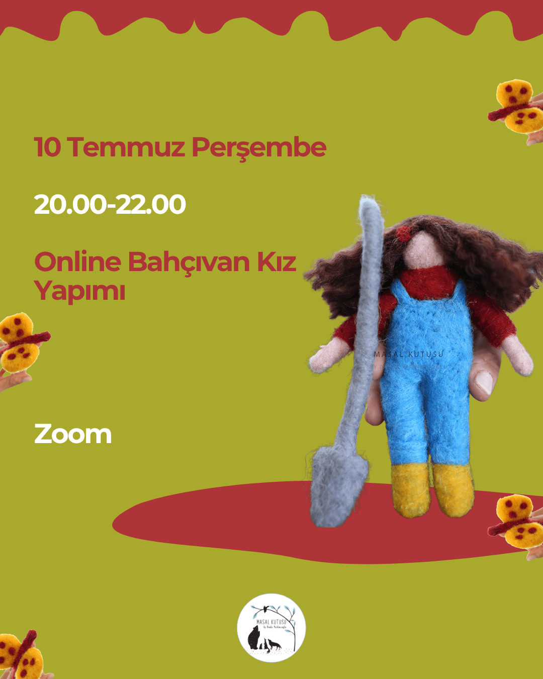 10 Temmuz Perşembe- Keçeden Bahçıvan Kız Yapımı Zoom image