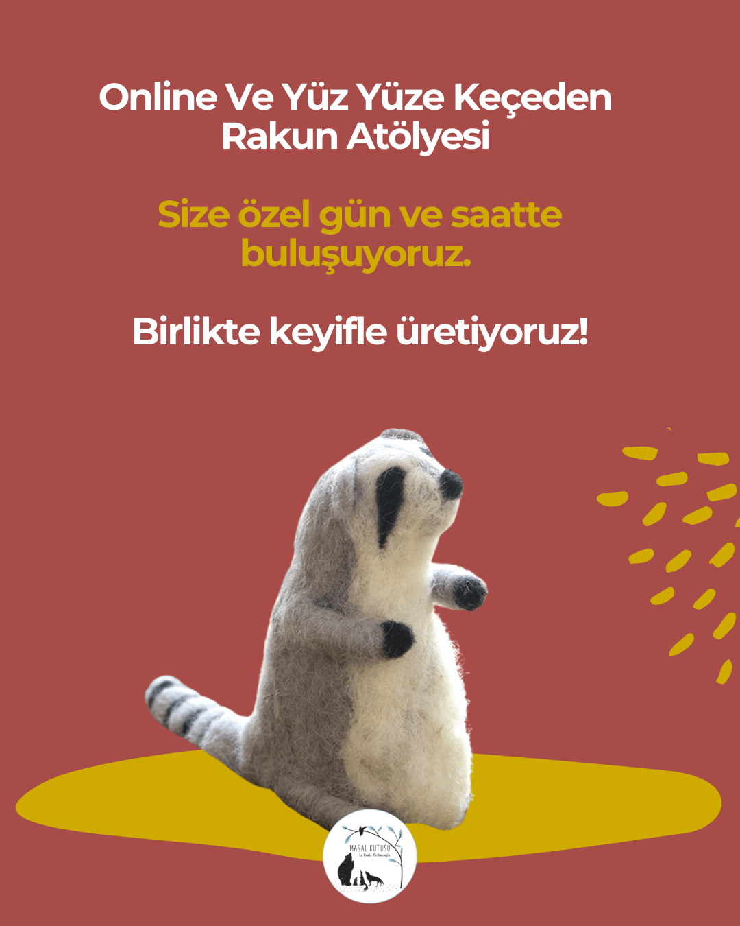 Keçeden Rakun Yapım Atölyesi (Özel Ders) image