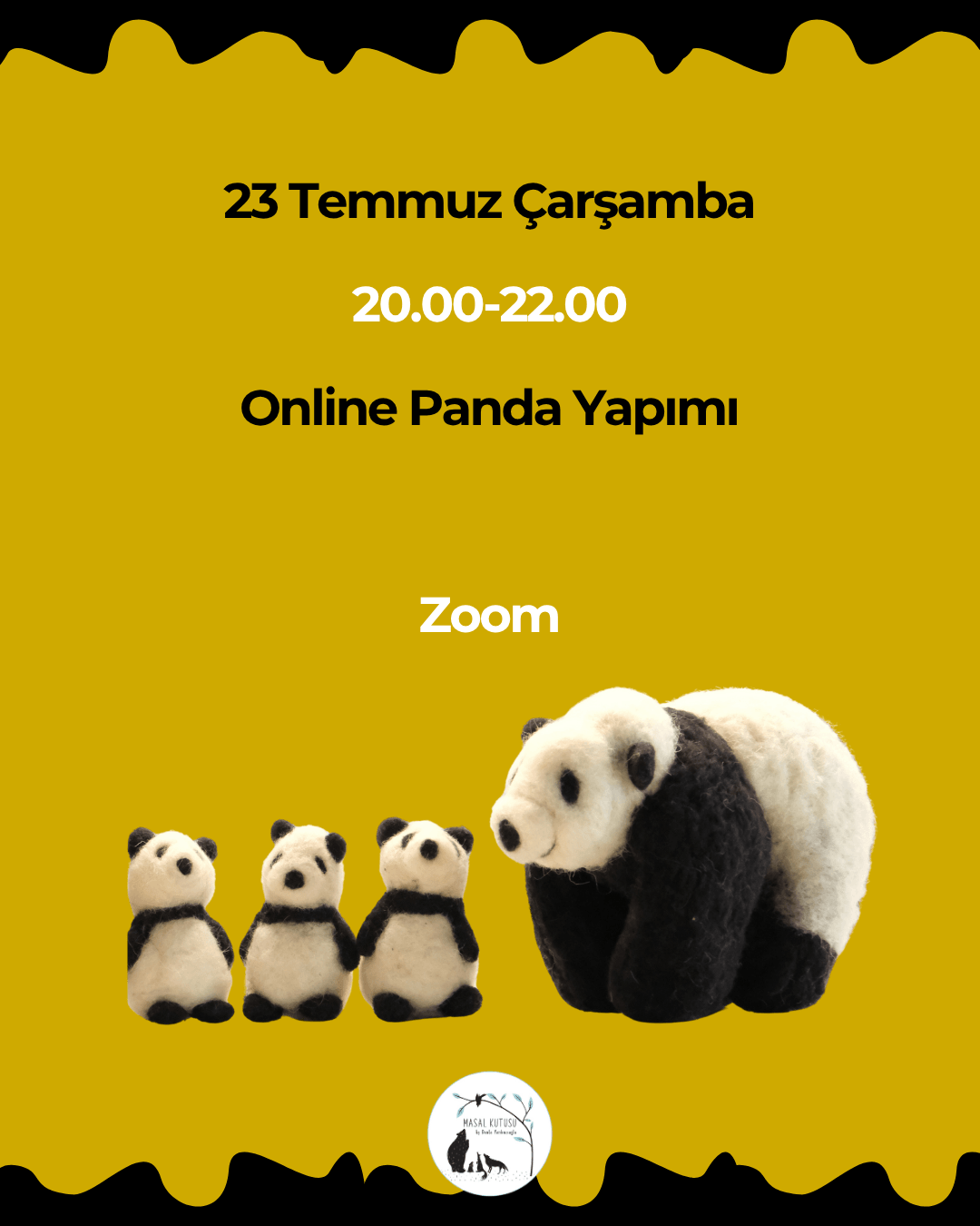 23 Temmuz Çarşamba- Keçeden Panda Yapımı image