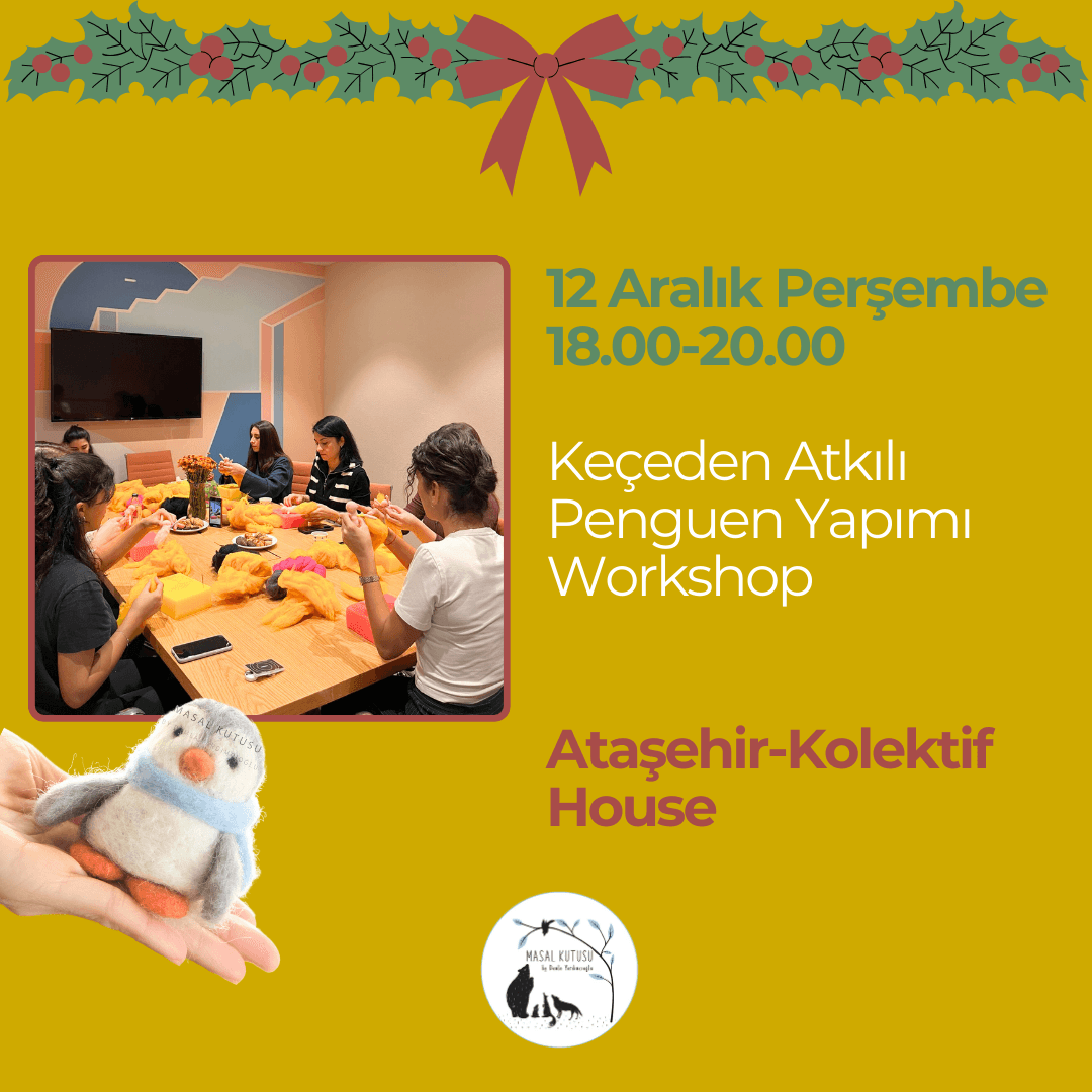 Keçeden Atkılı Penguen Yapımı 12 Aralık Perşembe 18.00 image