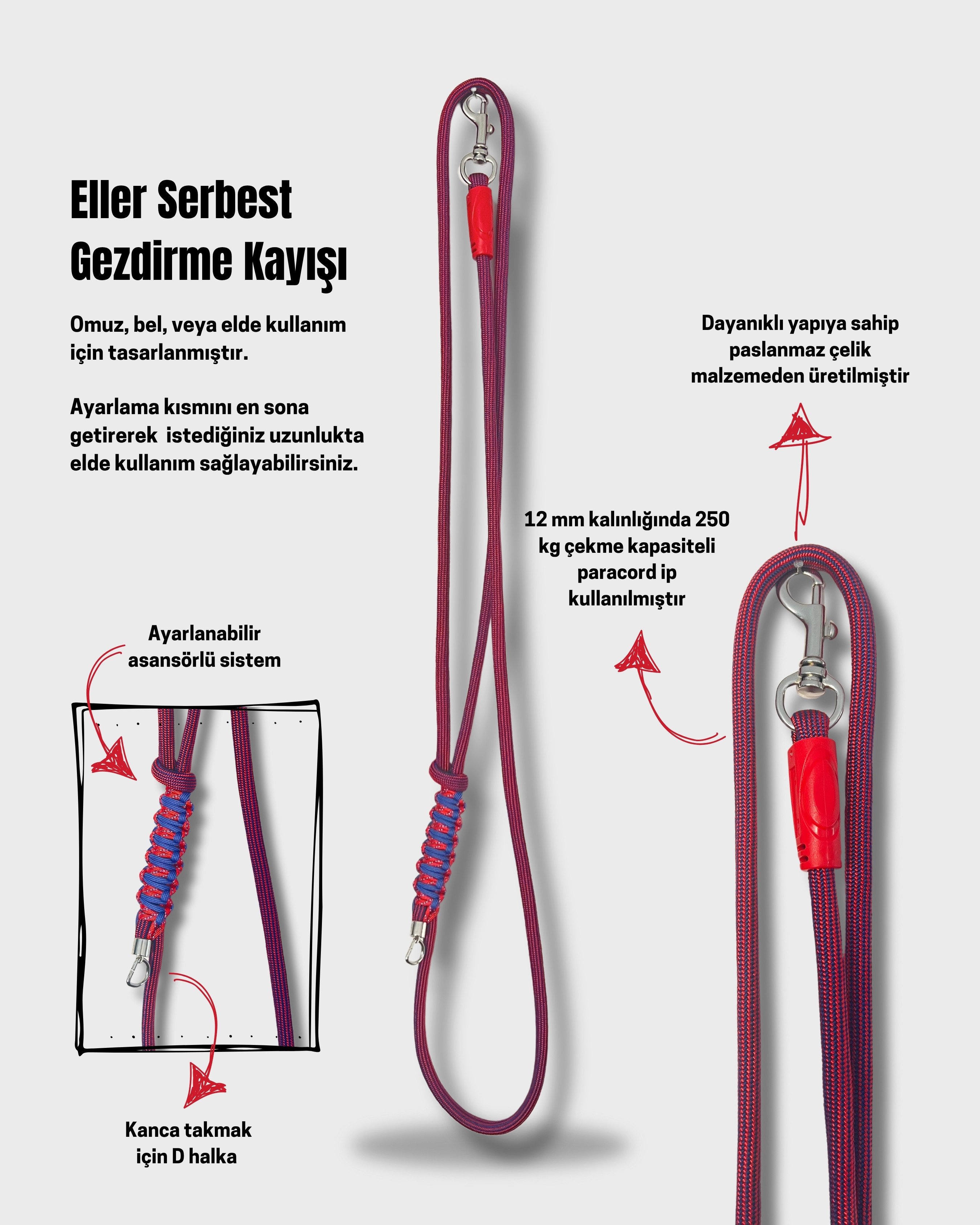 Elvis Eller Serbest Gezdirme Kayışı