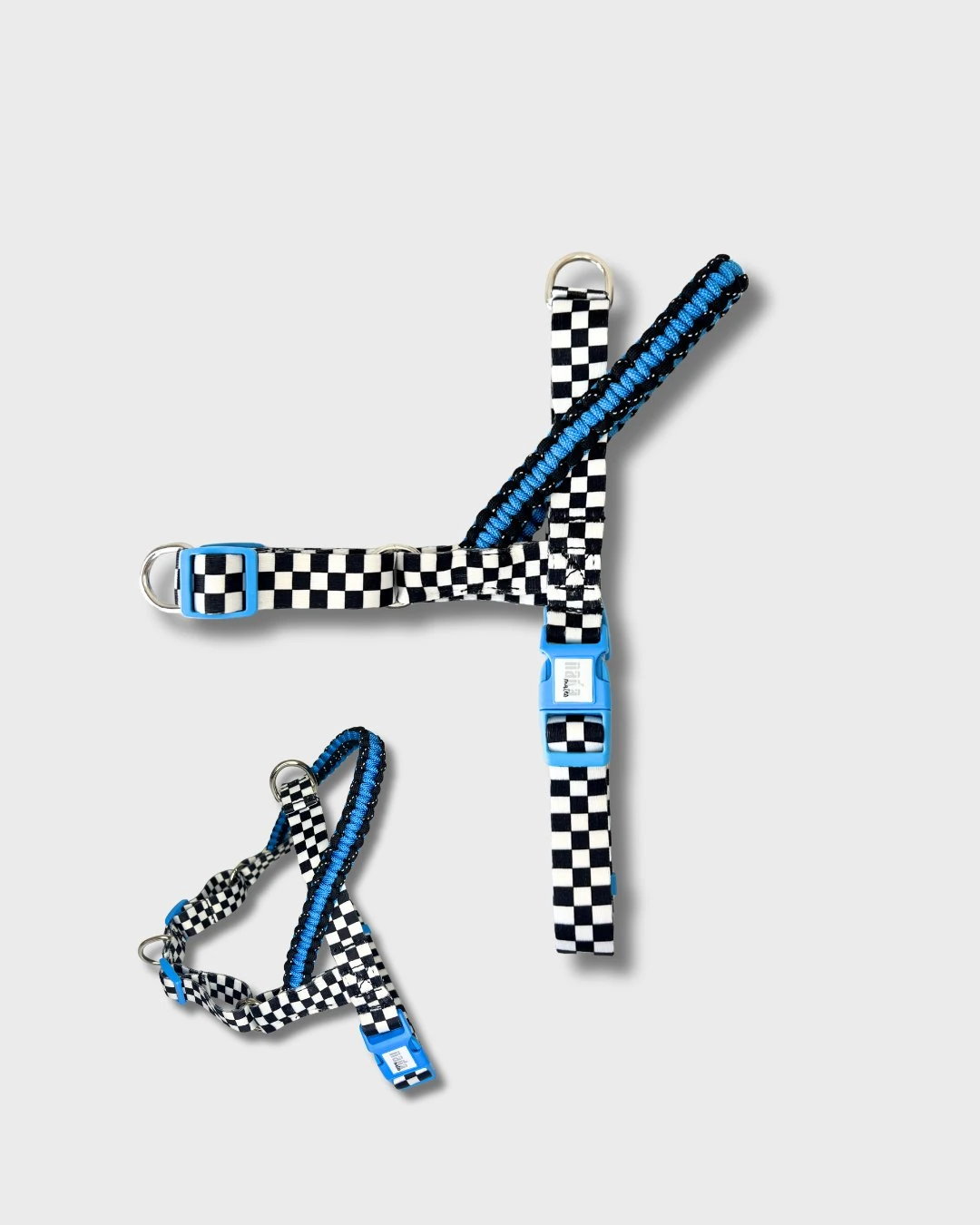 Dama Önden & Sırttan Çekmeli Göğüs Tasması - Mavi