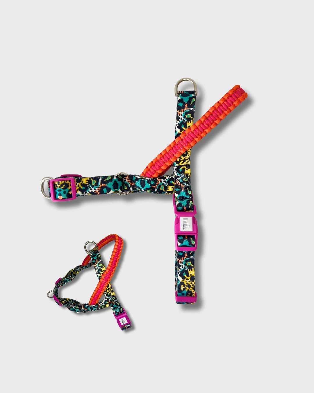 Fiera Önden & Sırttan Çekmeli Göğüs Tasması - Fuşya