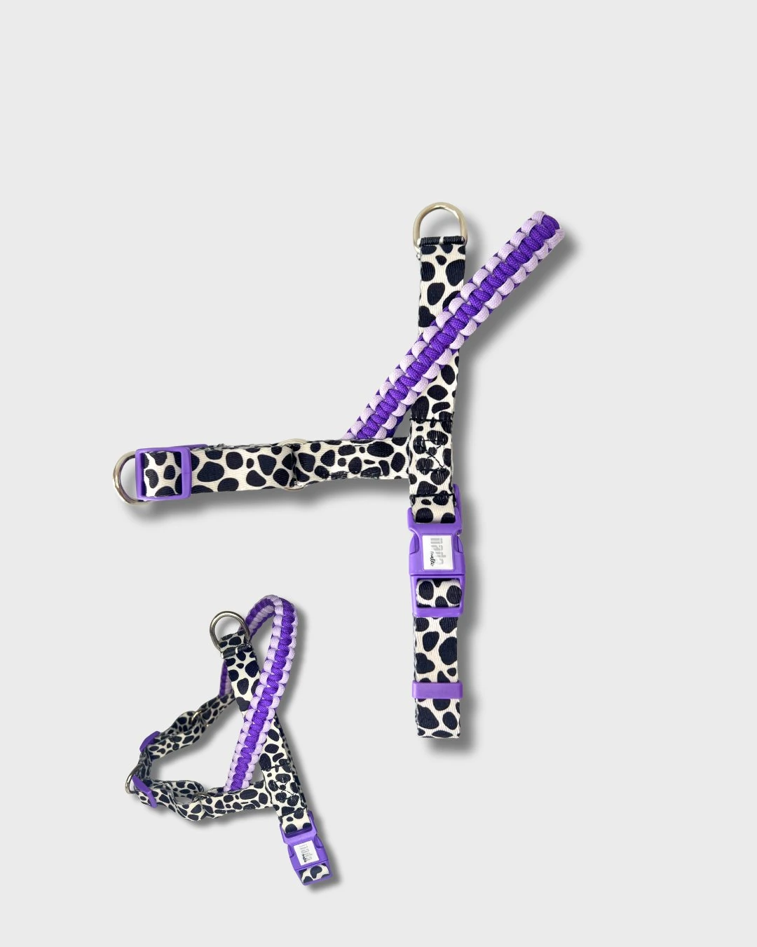 Spotty Önden & Sırttan Çekmeli Göğüs Tasması - Mor