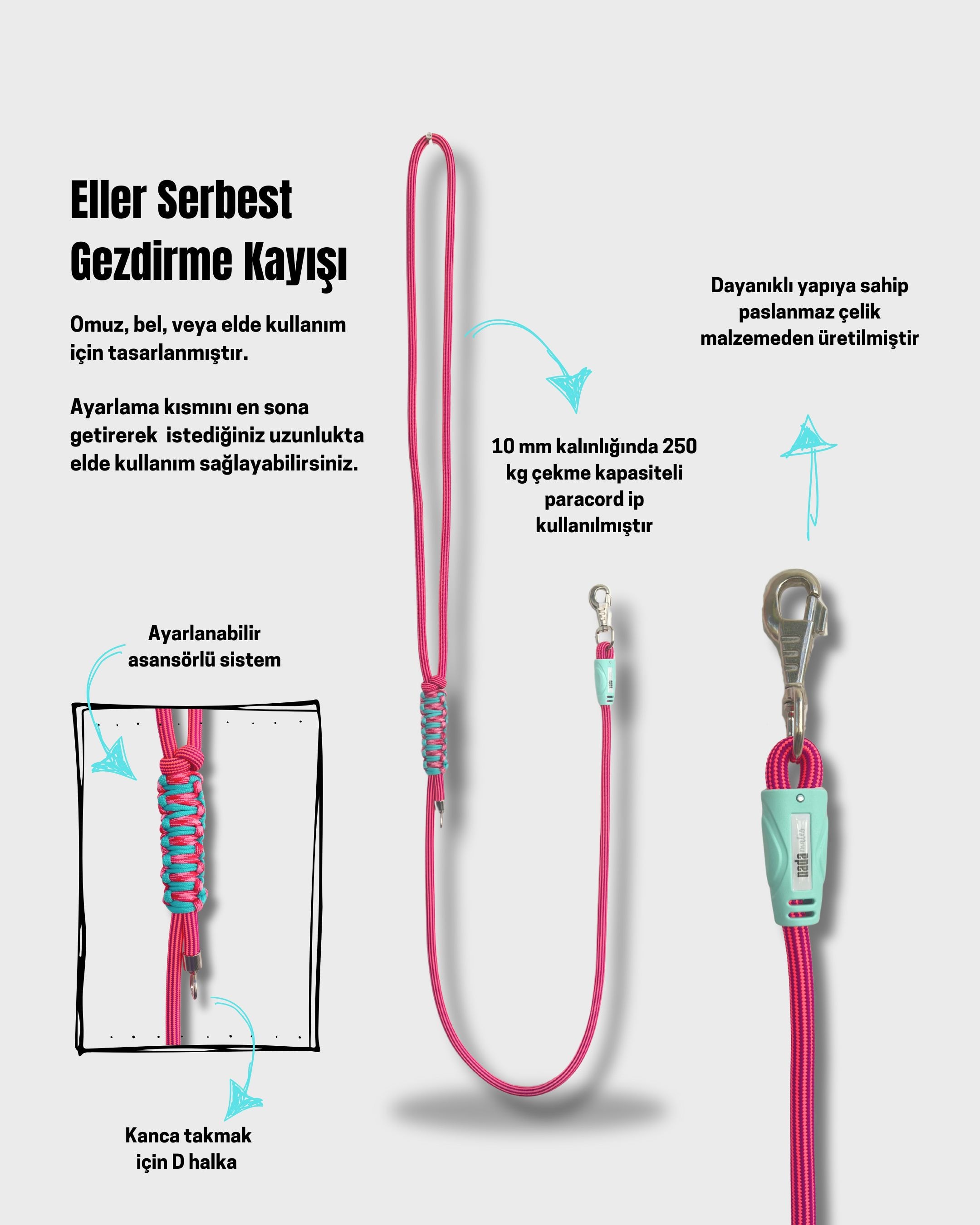 Bubbly Eller Serbest Gezdirme Kayışı