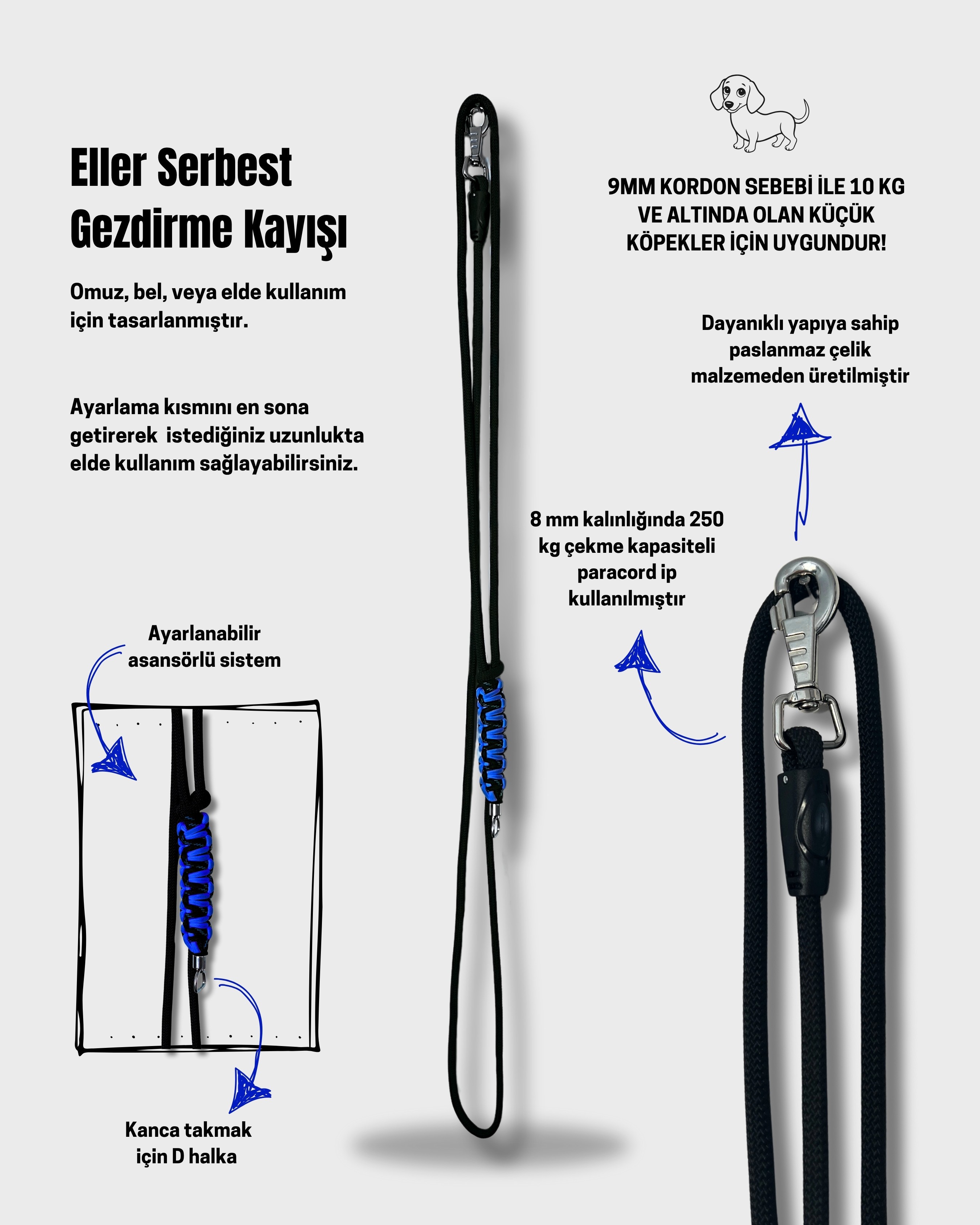 Nox Eller Serbest Gezdirme Kayışı