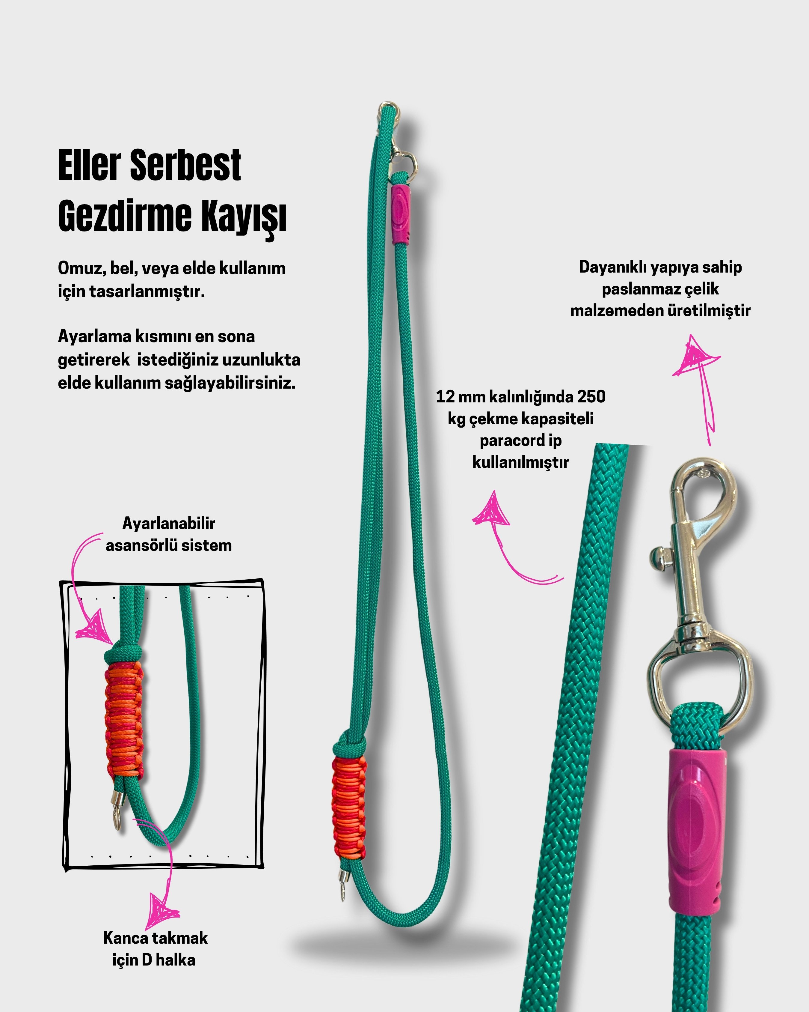 Juno Eller Serbest Gezdirme Kayışı