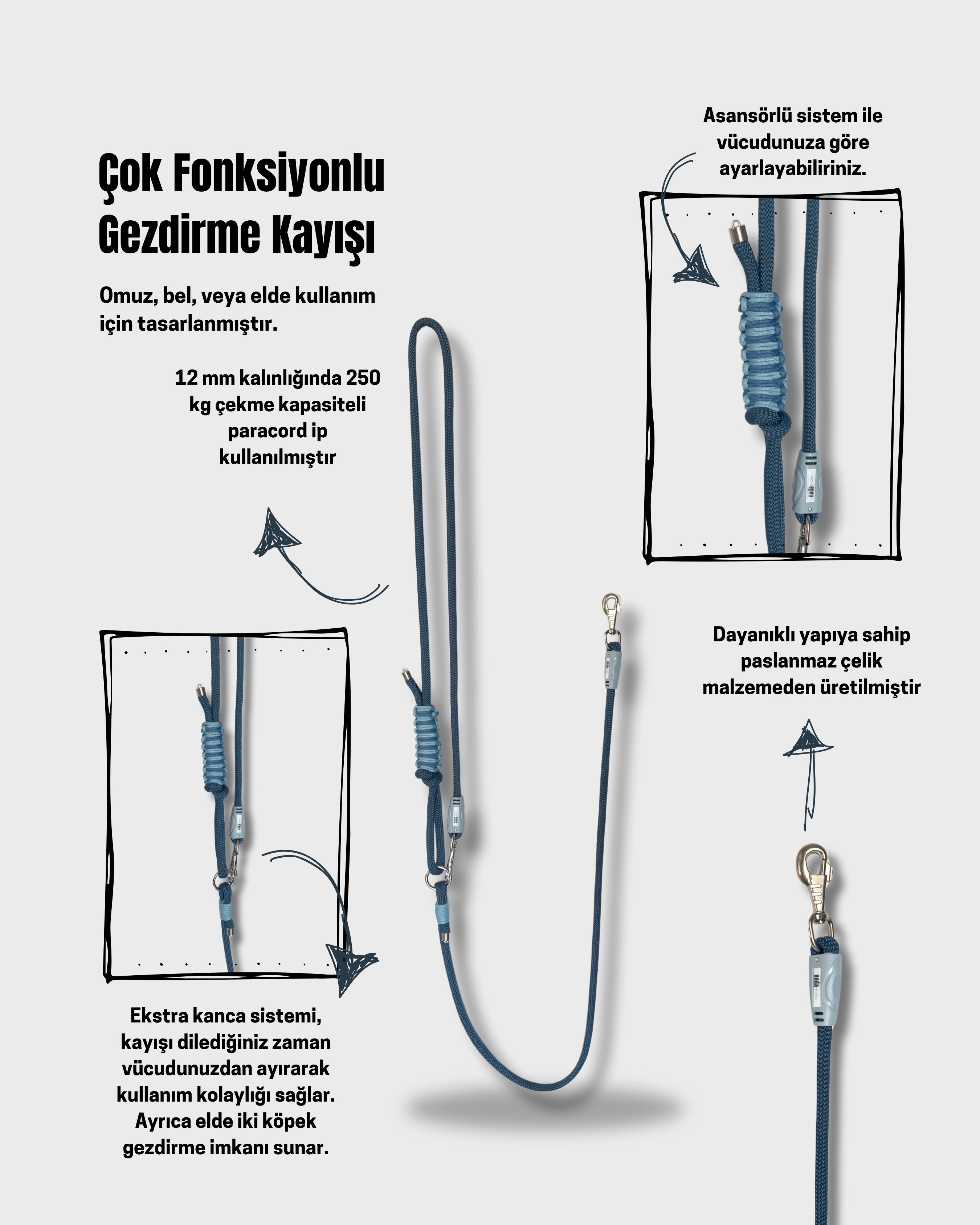 Northie Çok Fonksiyonlu Gezdirme Kayışı