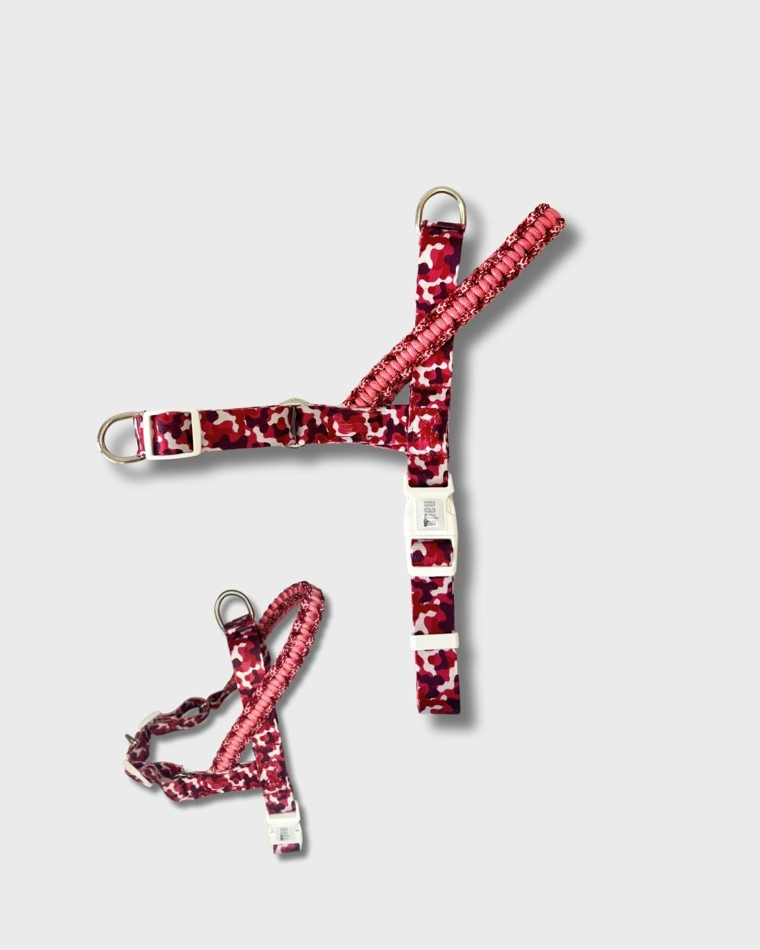 Bordie Önden & Sırttan Çekmeli Göğüs Tasması - Beyaz