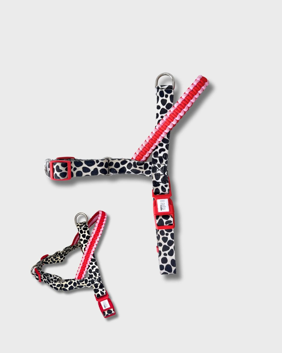 Spotty Önden & Sırttan Çekmeli Göğüs Tasması - Kırmızı