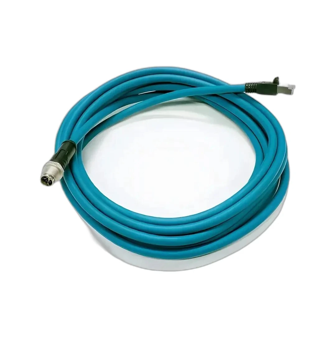 M12 to RJ45 IP67 Cat6a Ethernet Kablosu (2.0 m, 5m, 15m Yeşil)