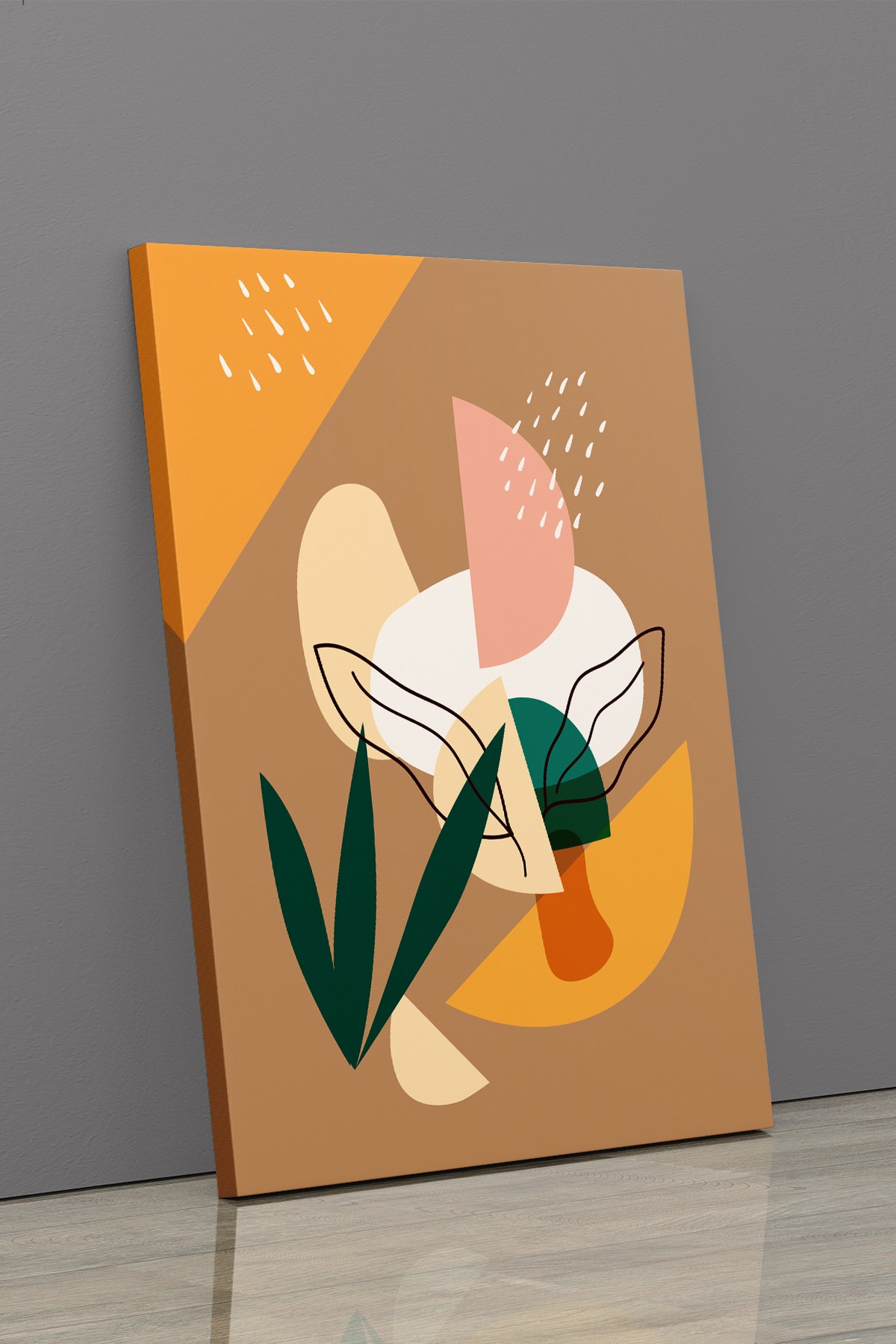 Soyut Modern Minimal Kanvas Tablosu 3'lü Canvas Tablo Seti Ev, Oturma Odası Yatak Odası