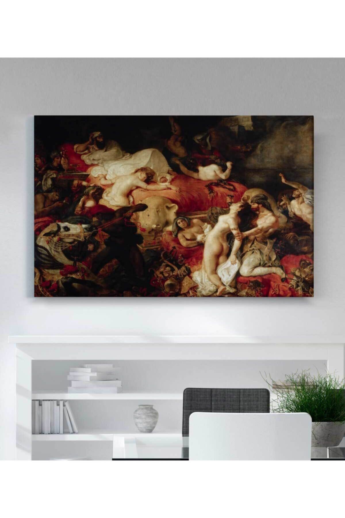 Eugene Delacroix Sardanapalus'un Ölümü Kanvas Tablo