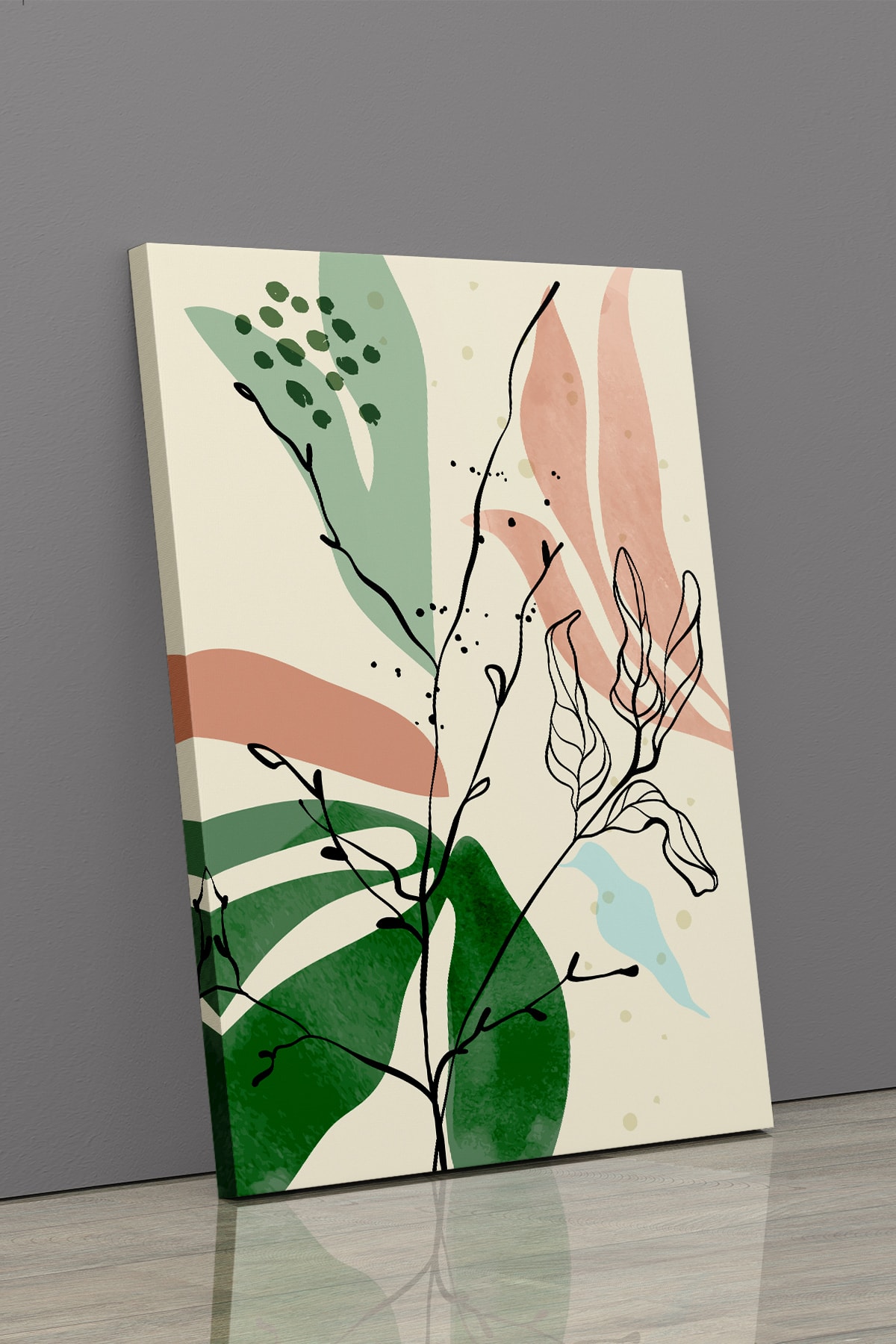 Soyut Modern Minimal Kanvas Tablosu 3'lü Canvas Tablo Seti Ev, Oturma Odası Yatak Odası
