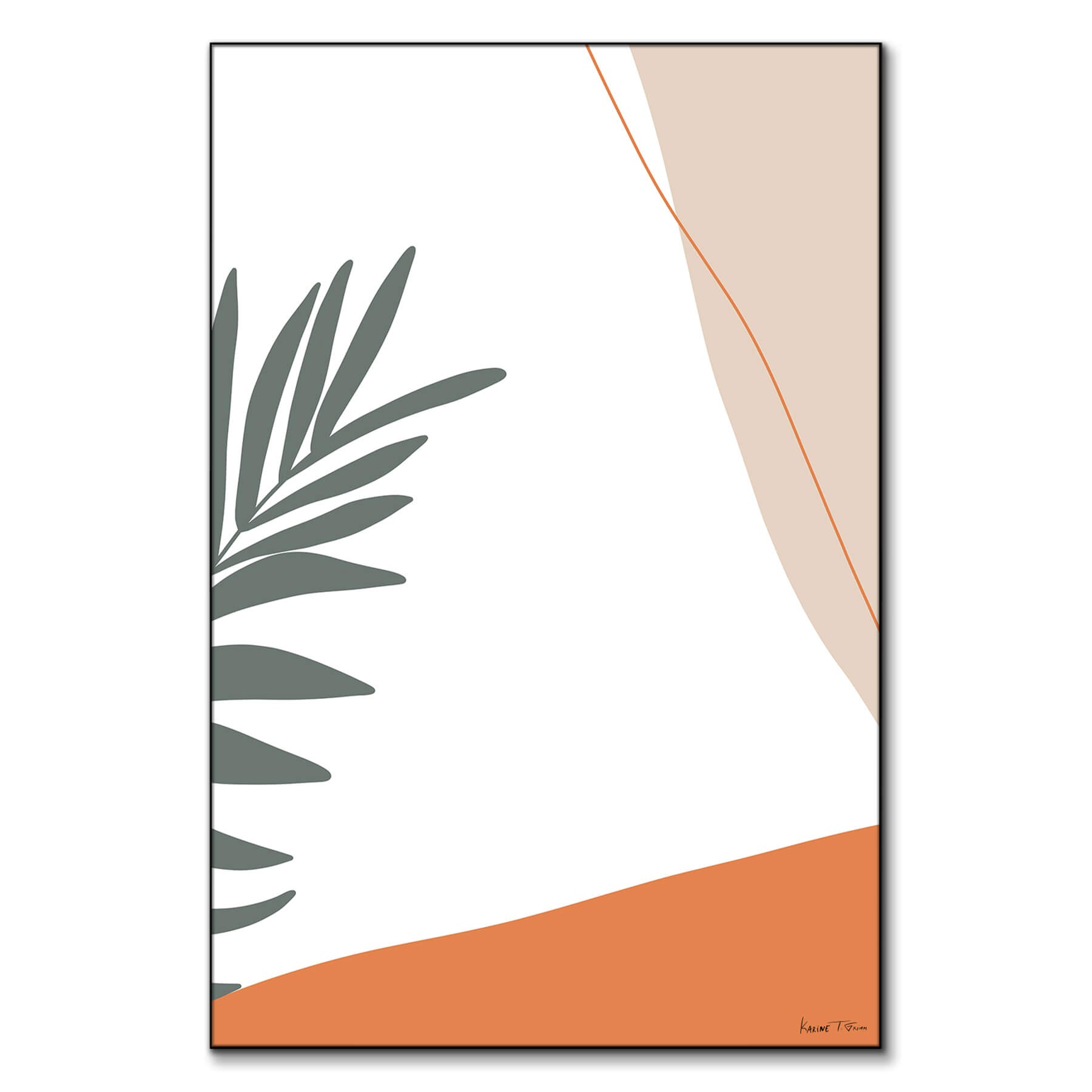 Tropikal No.1 Minimal Kanvas Tablosu