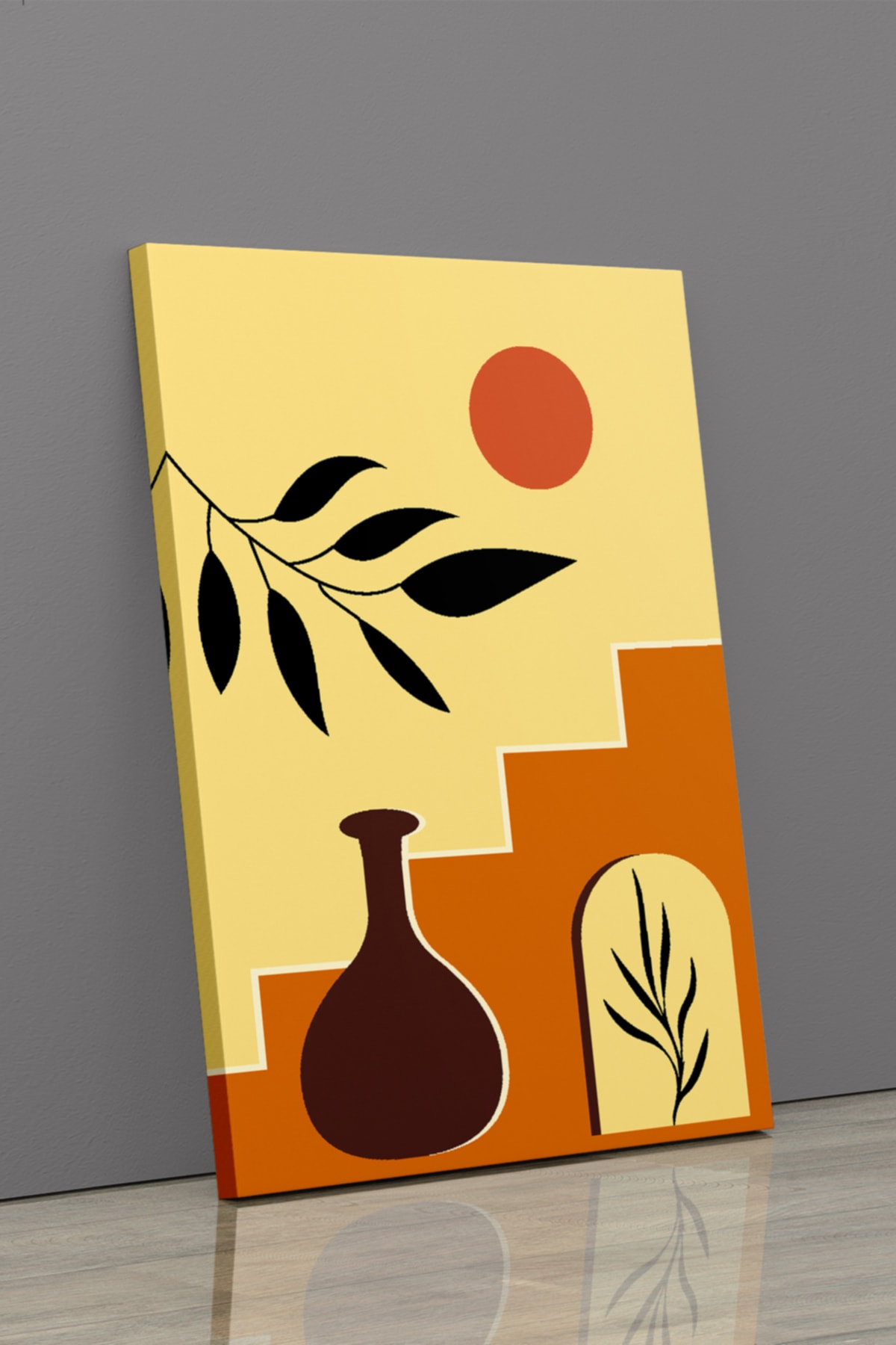 Soyut Modern Minimal Kanvas Tablosu 3'lü Canvas Tablo Seti Ev, Oturma Odası Yatak Odası
