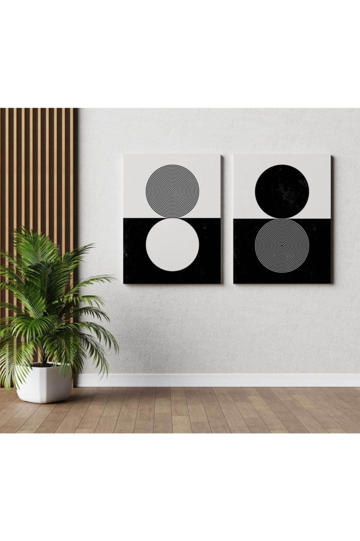 Soyut Modern Minimal Kanvas Tablosu 2'li Canvas Tablo Seti Ev, Oturma Odası Yatak Odası
