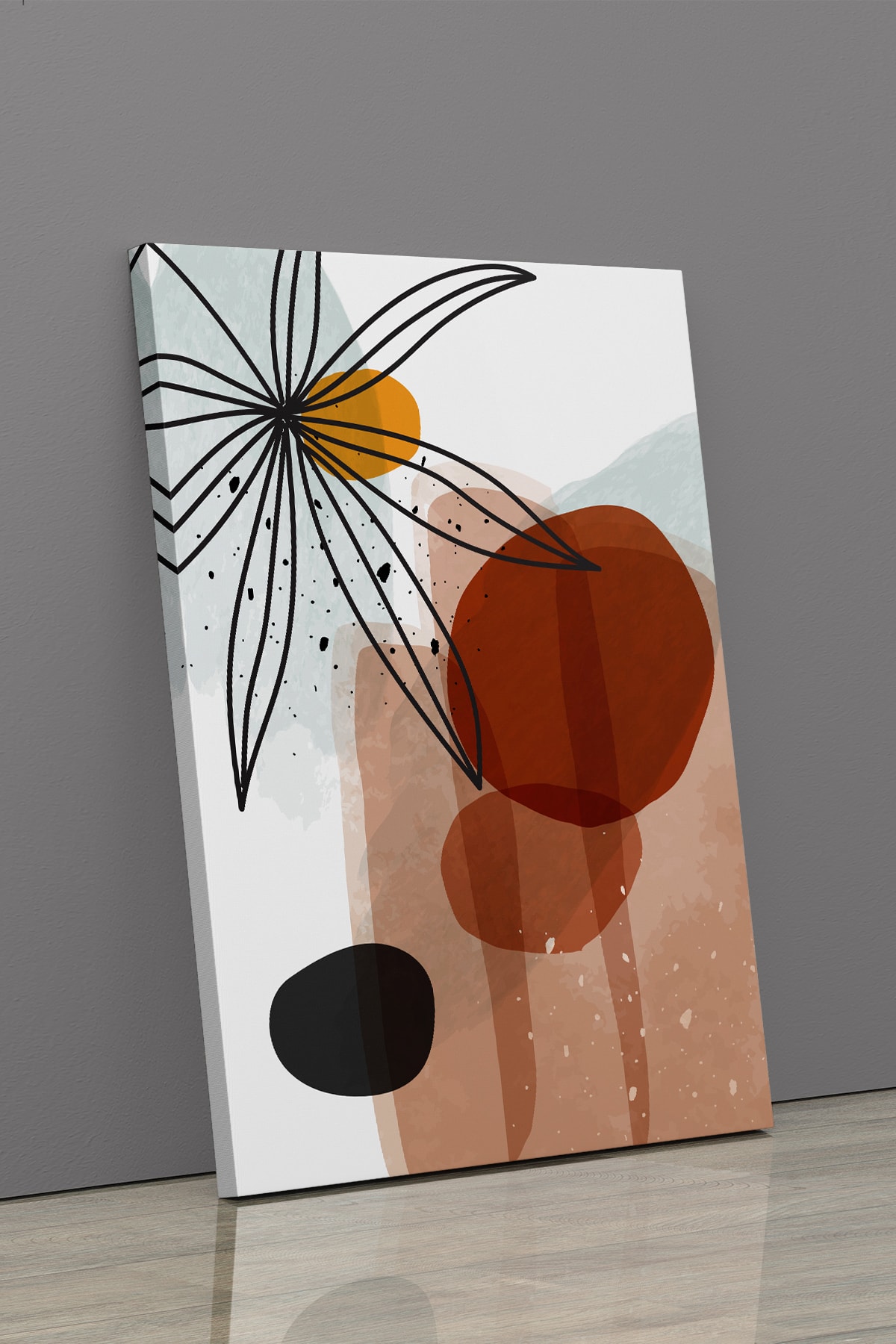 Soyut Modern Minimal Kanvas Tablosu 3'lü Canvas Tablo Seti Ev, Oturma Odası Yatak Odası
