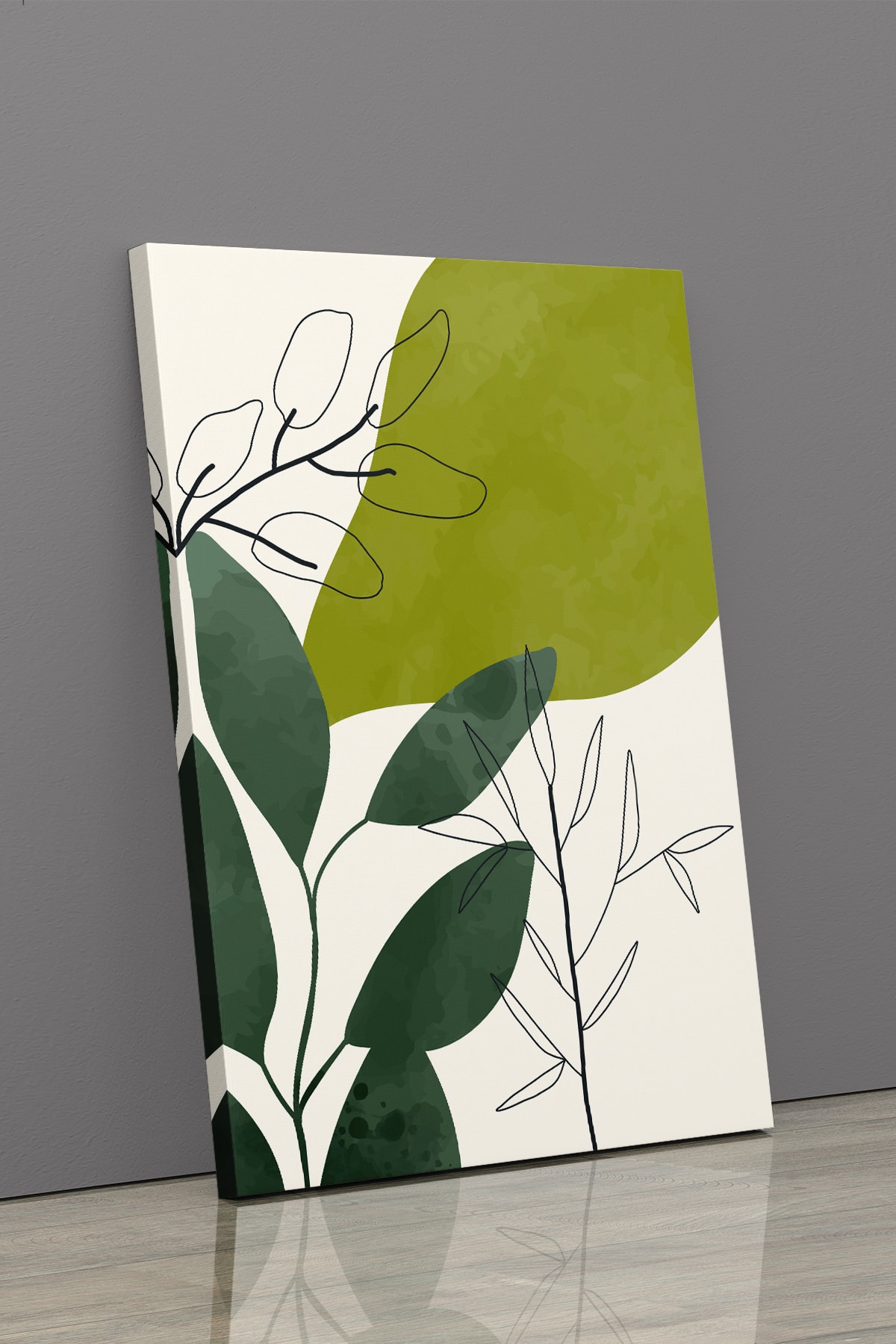 Tropikal Soyut Modern Minimal Kanvas Tablosu 3'lü Canvas Tablo Seti Ev, Oturma Odası Yatak Odası