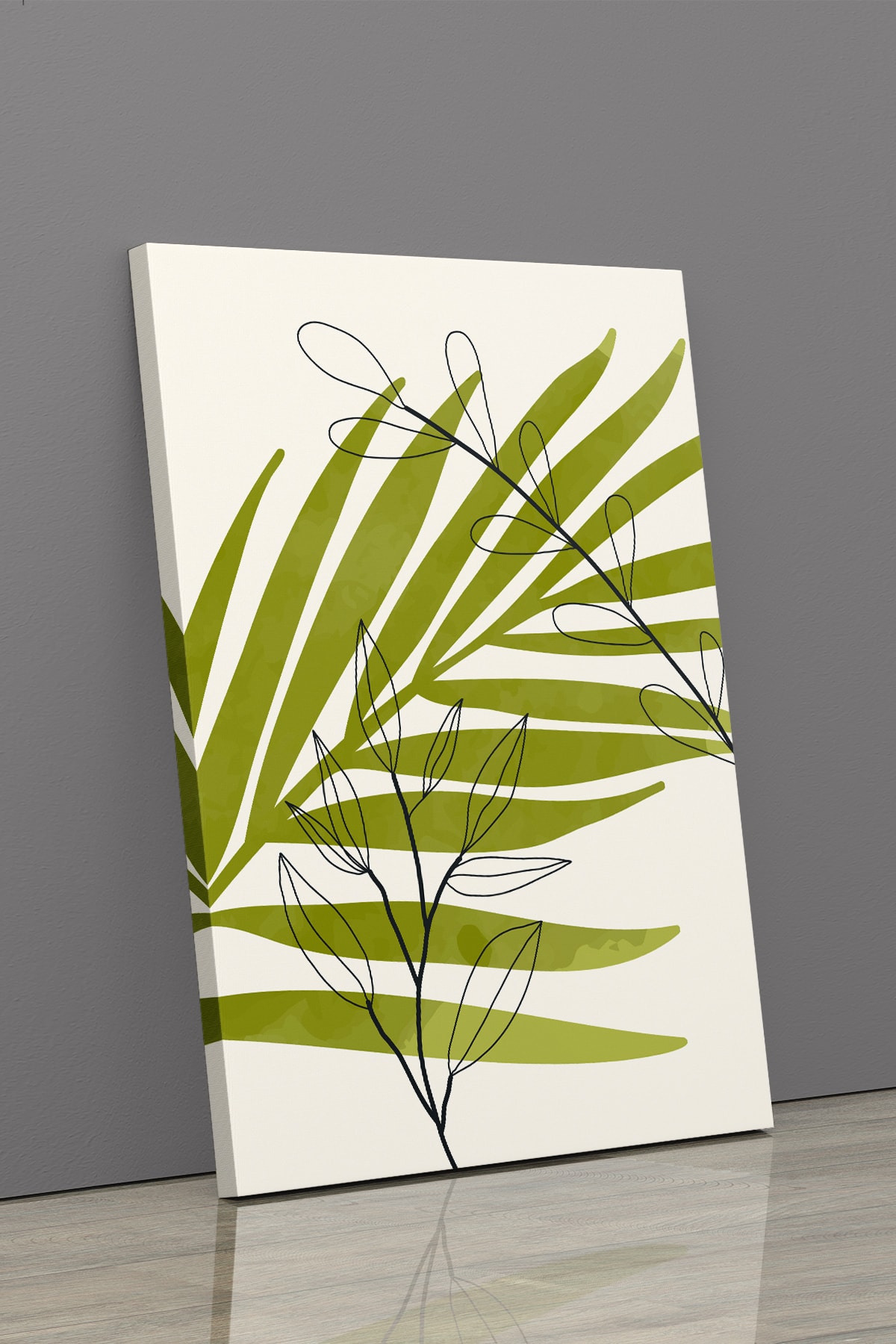 Tropikal Soyut Modern Minimal Kanvas Tablosu 3'lü Canvas Tablo Seti Ev, Oturma Odası Yatak Odası