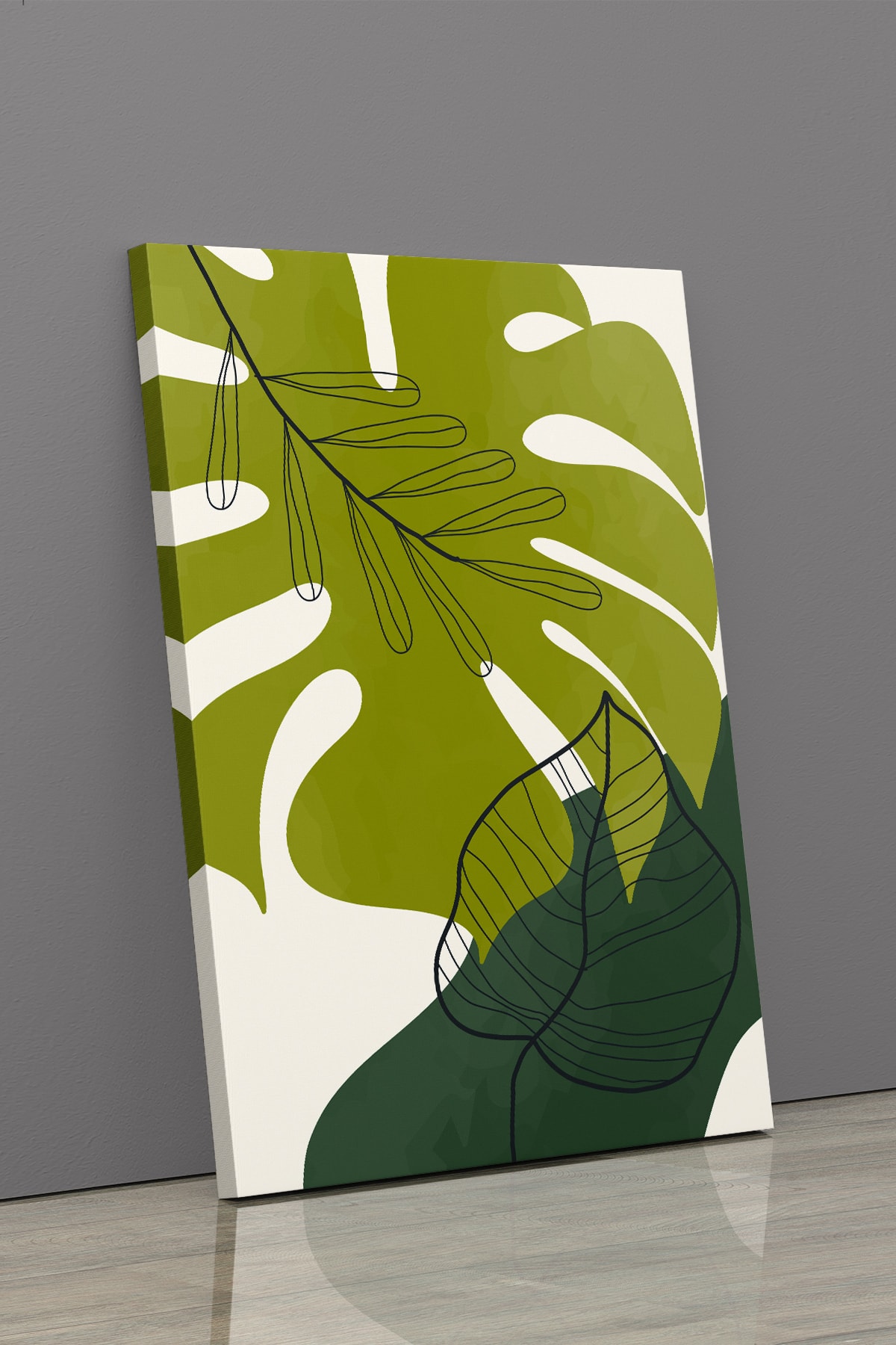 Tropikal Soyut Modern Minimal Kanvas Tablosu 3'lü Canvas Tablo Seti Ev, Oturma Odası Yatak Odası