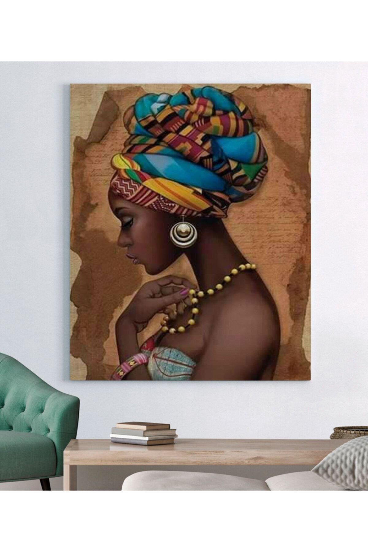 Afrikalı Zenci Kadın Kanvas Tablo