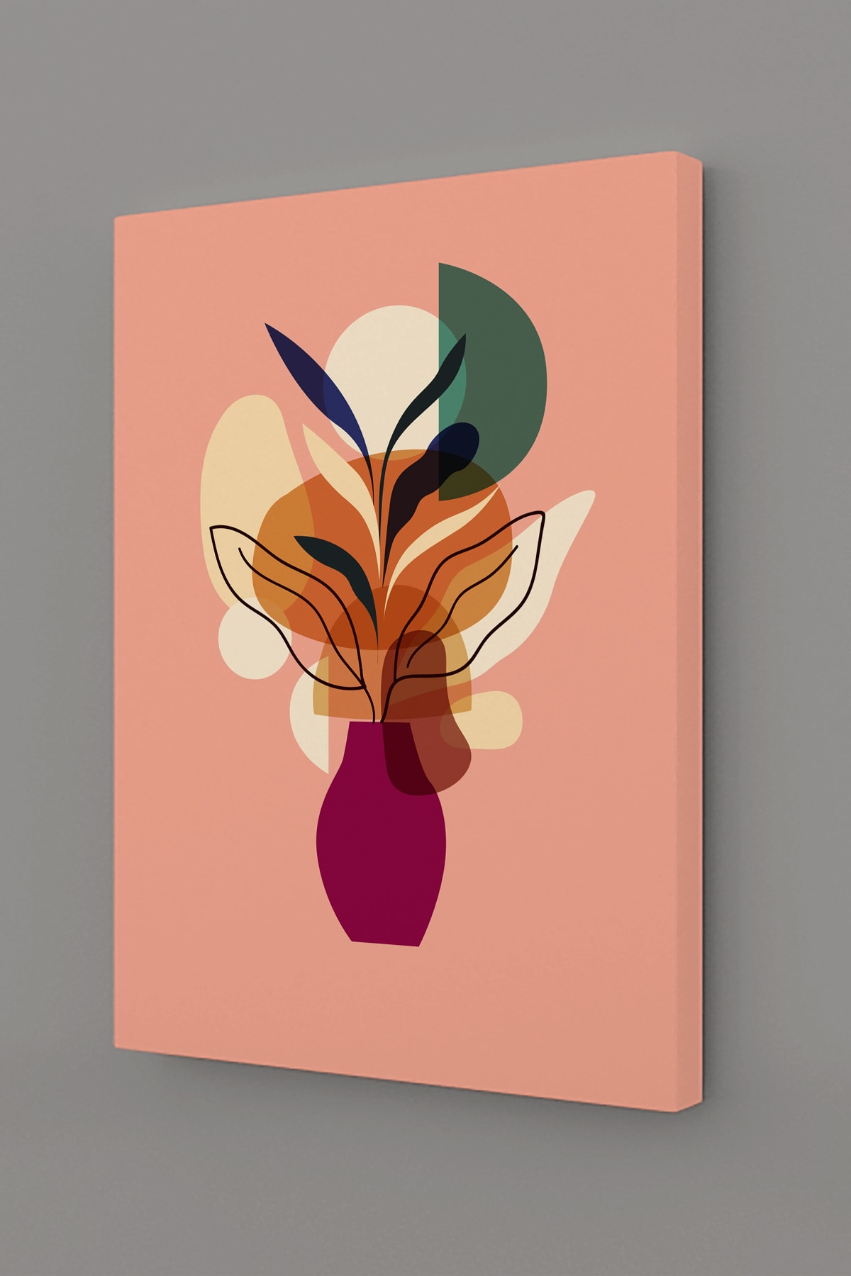 Soyut Modern Minimal Kanvas Tablosu 3'lü Canvas Tablo Seti Ev, Oturma Odası Yatak Odası