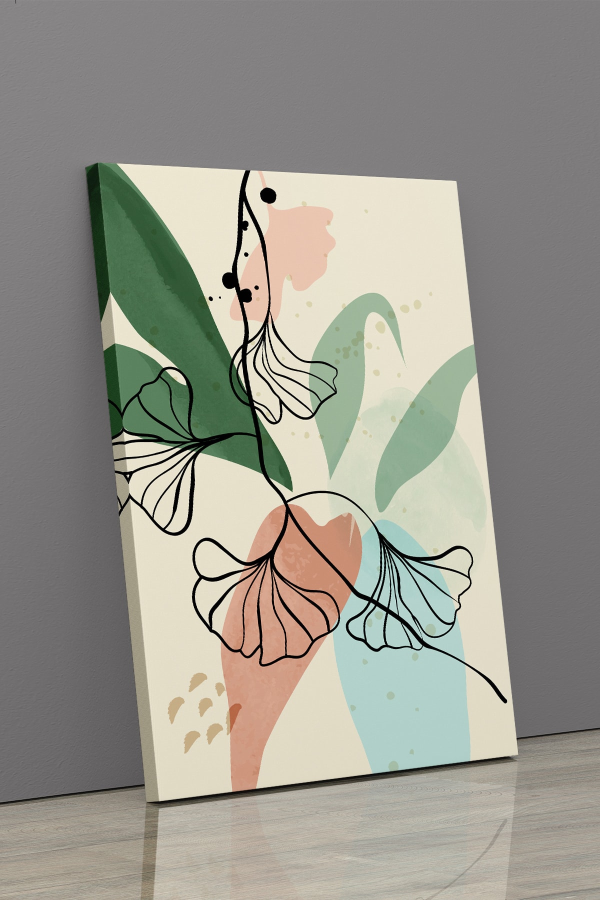 Soyut Modern Minimal Kanvas Tablosu 3'lü Canvas Tablo Seti Ev, Oturma Odası Yatak Odası
