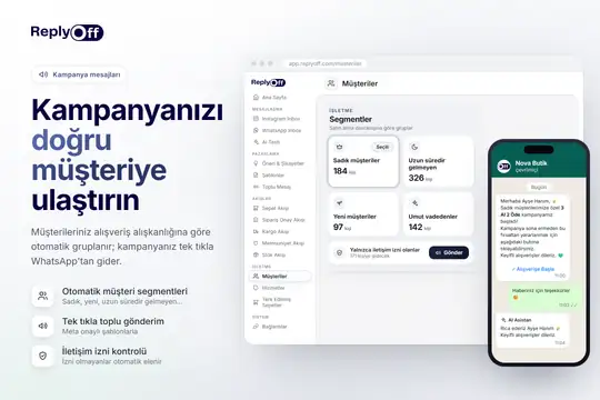 WhatsApp Pazarlama — ReplyOff ekran görüntüsü 5