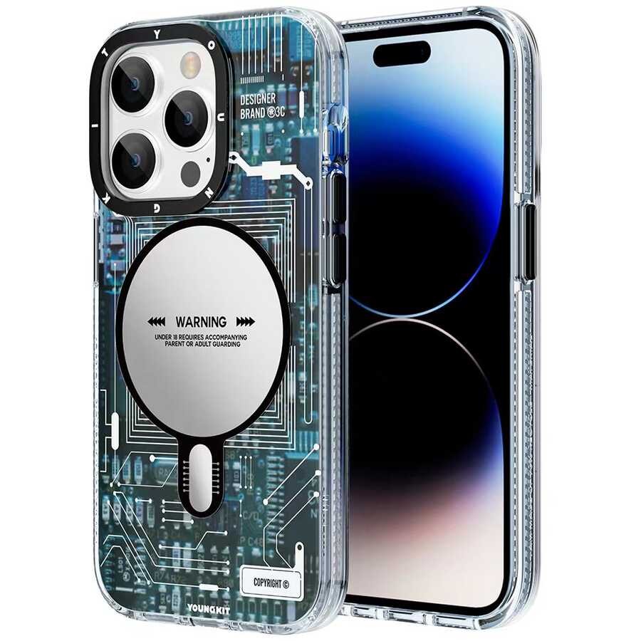 iPhone 14 Pro Kılıf Magsafe Şarj Özellikli YoungKit Technology Serisi Kılıf