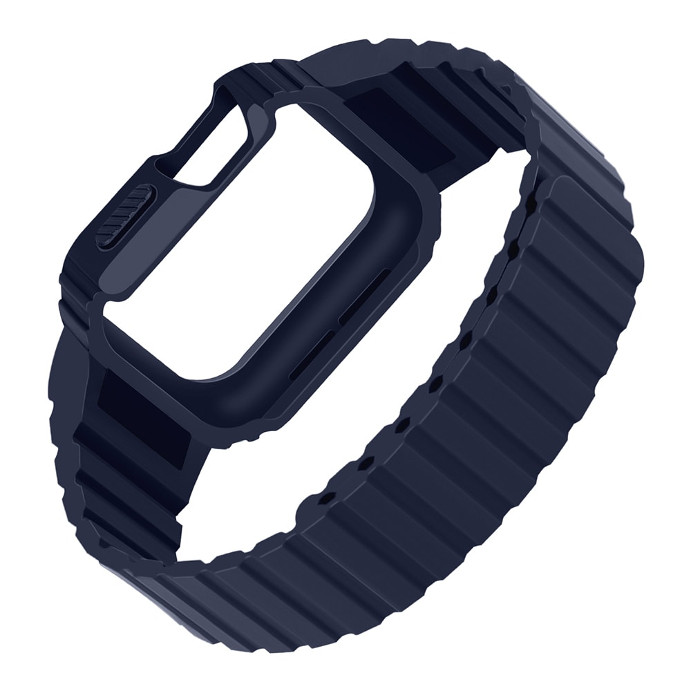 Apple Watch 10 46mm KRD-142 Airbag Tasarımlı Kasa Koruyuculu Silikon Kordon