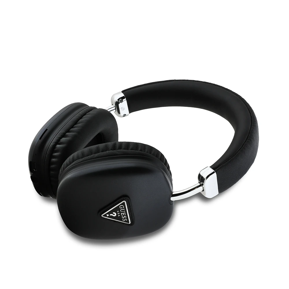 Guess Orjinal Lisanslı PU Üçgen Logolu Kulak Üstü Bluetooth Kulaklık