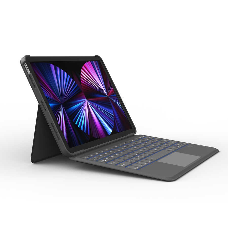 iPad 10.2 (8.Nesil) Wiwu Combo Led Işıklı Magnetik Standlı Klavyeli Kılıf