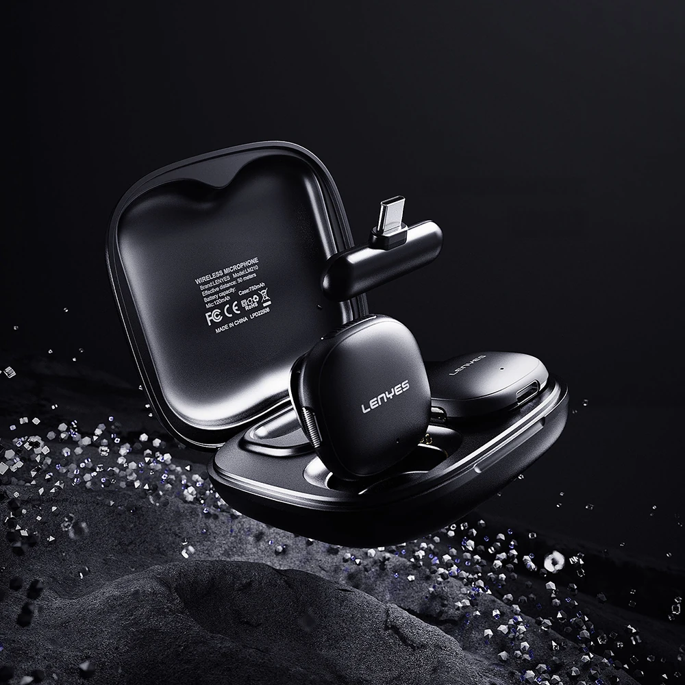 Lenyes LM210 Type-C Portlu Yapay Zeka Gürültü Önleyici Özellikli Kablosuz Yaka Mikrofonu