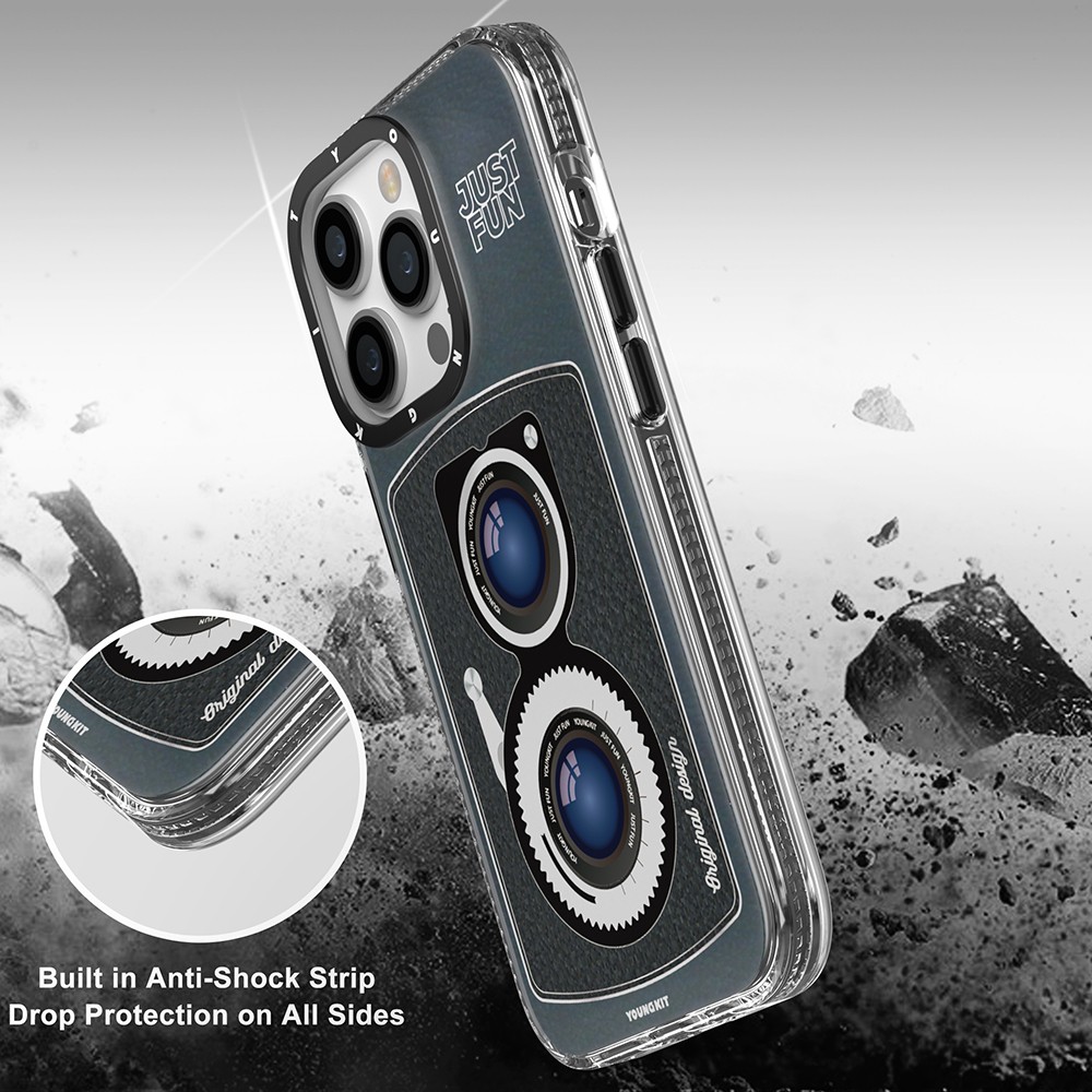 iPhone 14 Pro Kılıf Magsafe Şarj Özellikli Lens Figürlü YoungKit Art Film Serisi Kılıf
