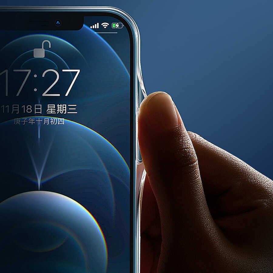 iPhone 13 Pro Wiwu Magsafe Şarj Özellikli Lens Korumalı Şeffaf Silikon Kapak
