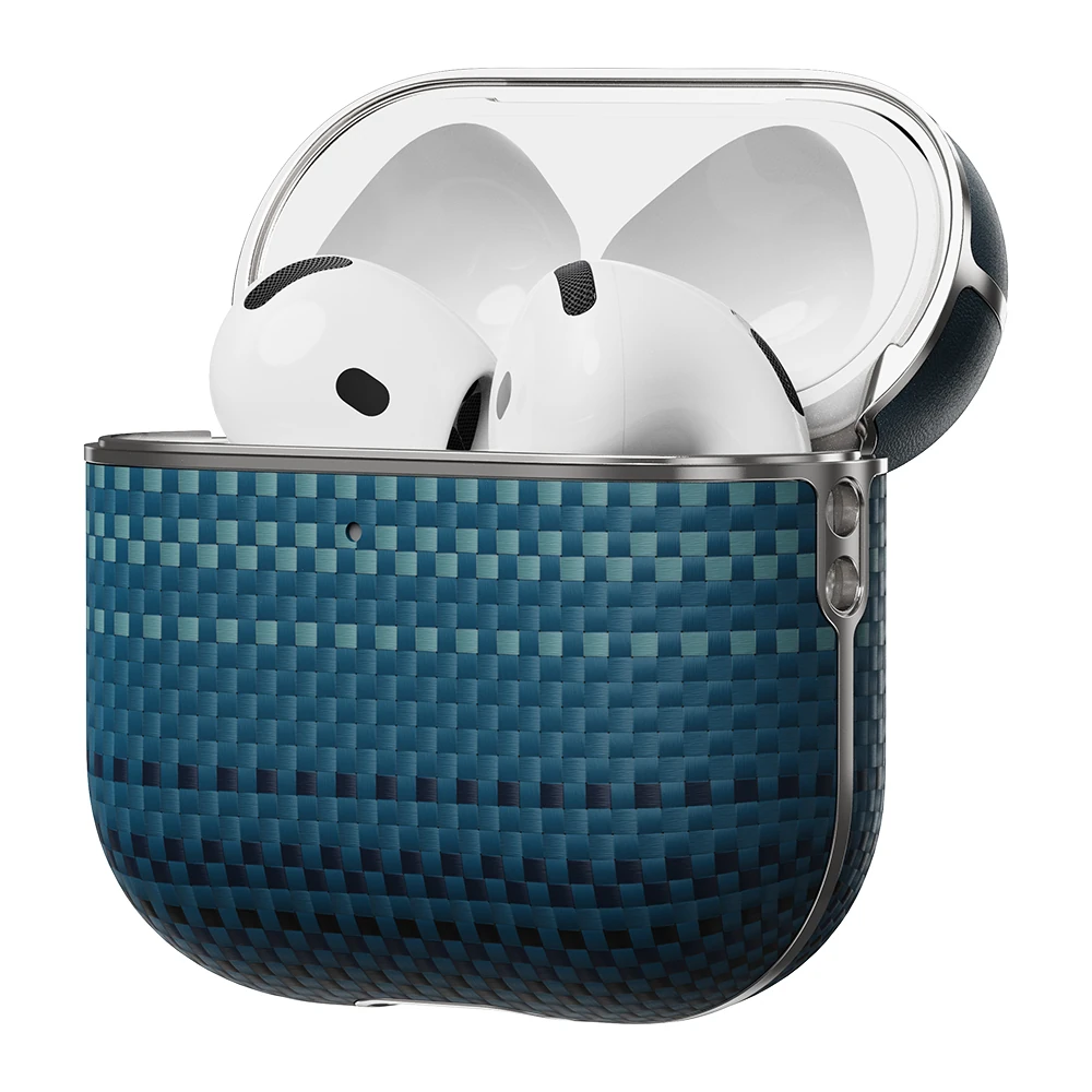 Apple Airpods Pro 2 Kılıf Aramid Fiber Pitaka Tactile Woven Sunset-Moonrise Serisi Sunset Kapak