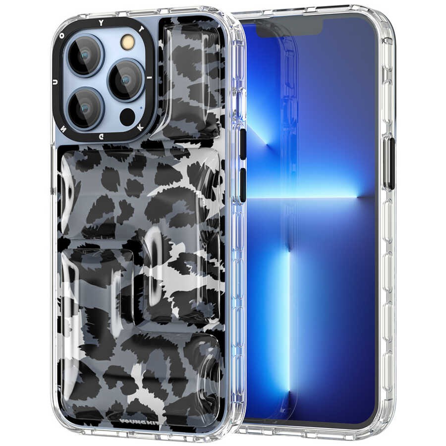 iPhone 13 Pro Kılıf YoungKit Leopard Article Serisi Kılıf