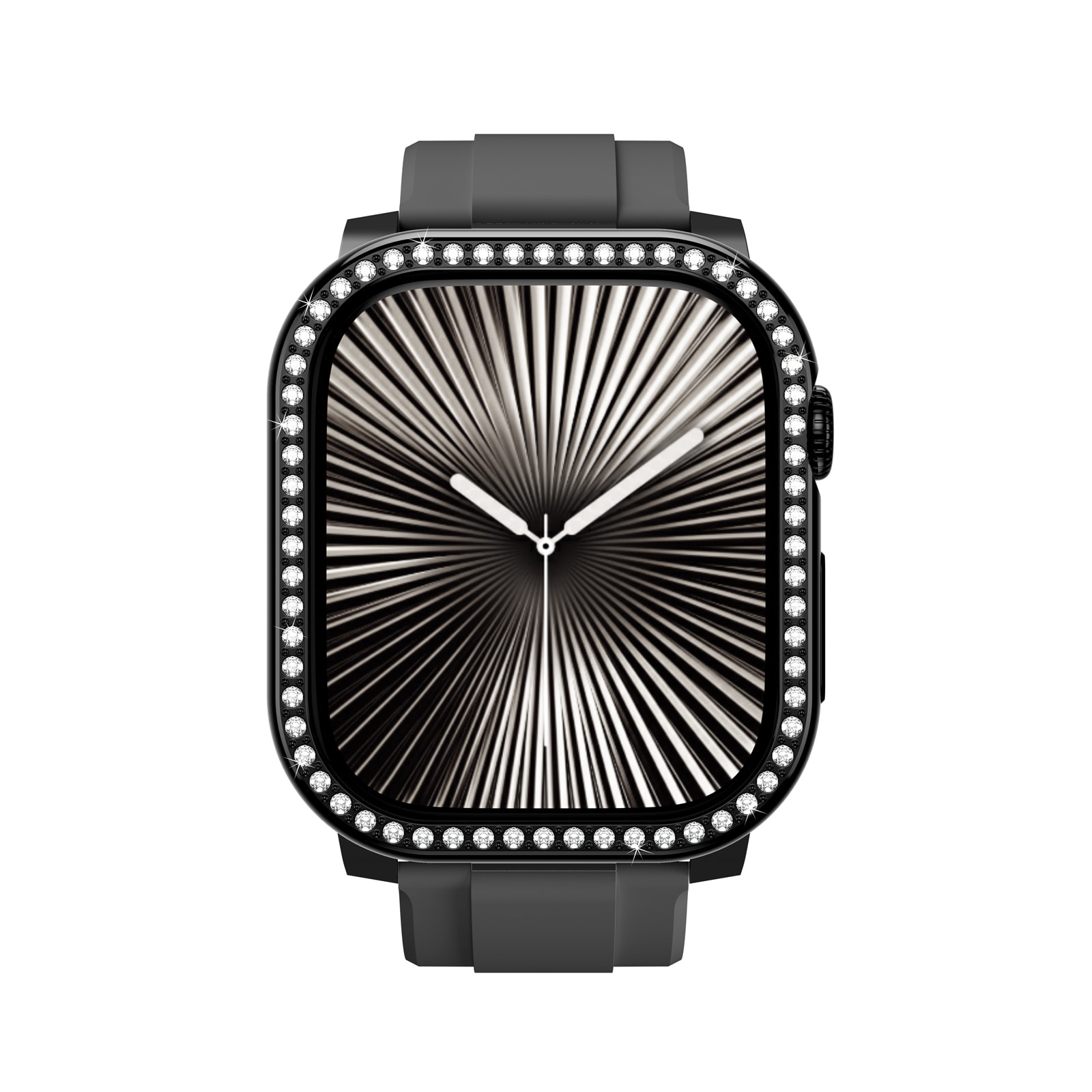 Apple Watch 10 46mm Amazingthing Gleam Fit FullGuard Taşlı Sert PC Kasa ve Ekran Koruyucu