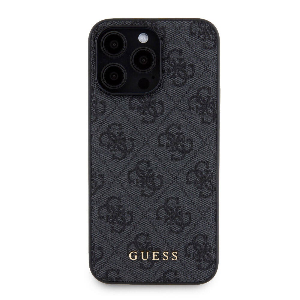 iPhone 15 Pro Max Kılıf Guess Orjinal Lisanslı Magsafe Şarj Özellikli Yazı Logolu 4G Desenli Kapak + Powerbank 5000mAh 2in1 Set