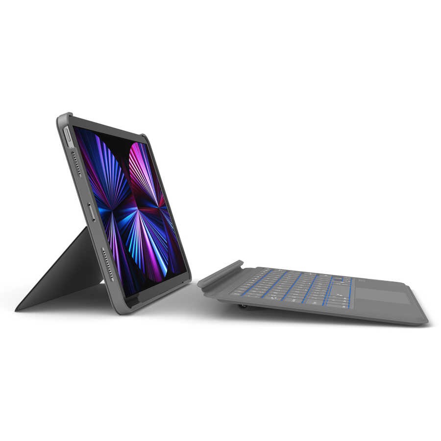 iPad Air 10.9 2020 (4.Nesil) Wiwu Combo Led Işıklı Magnetik Standlı Klavyeli Kılıf