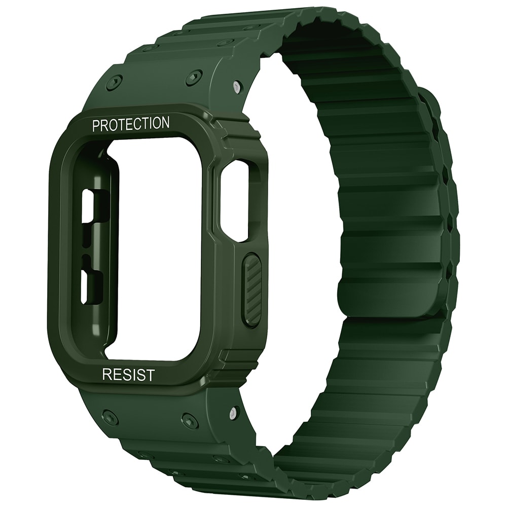 Apple Watch 10 42mm KRD-142 Airbag Tasarımlı Kasa Koruyuculu Silikon Kordon