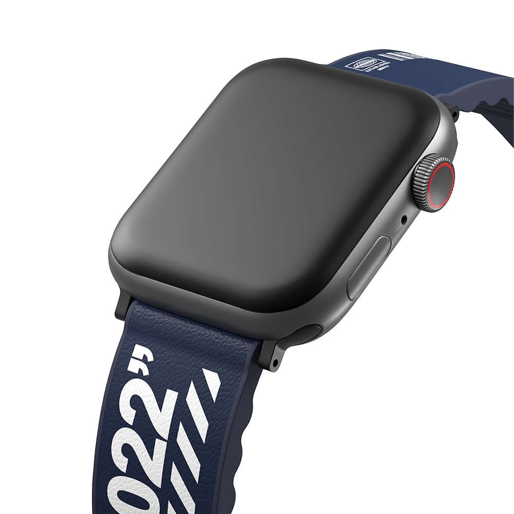 Watch 44mm SkinArma Taihi Sora Yazı Desenli Deri Görünümlü Silikon Kordon
