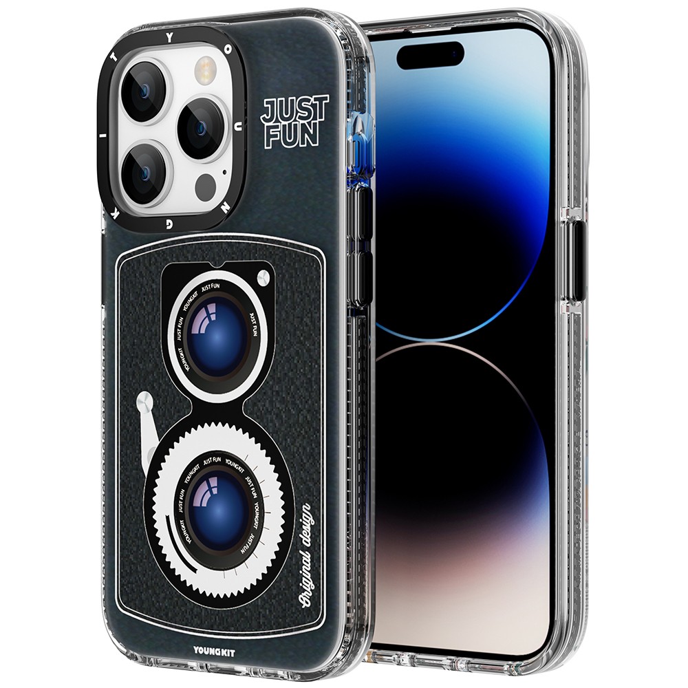iPhone 14 Pro Kılıf Magsafe Şarj Özellikli Lens Figürlü YoungKit Art Film Serisi Kılıf