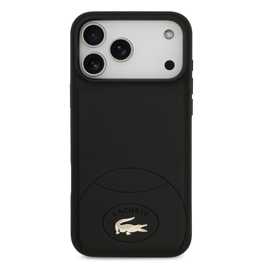 Apple iPhone 17 Pro Max Kılıf Lacoste Orjinal Lisanslı M-safe Şarj Özellikli PU Deri Tasarımlı Metal Logolu Kapak
