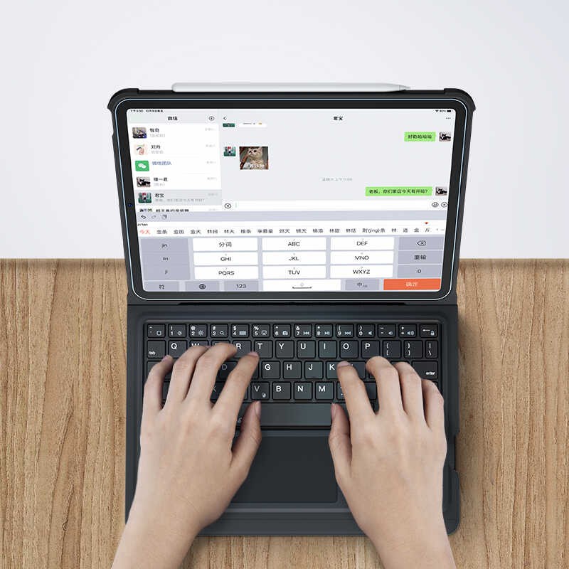 iPad 10.2 2021 (9.Nesil) Benks Multifunctional Kablosuz Klavyeli Kılıf