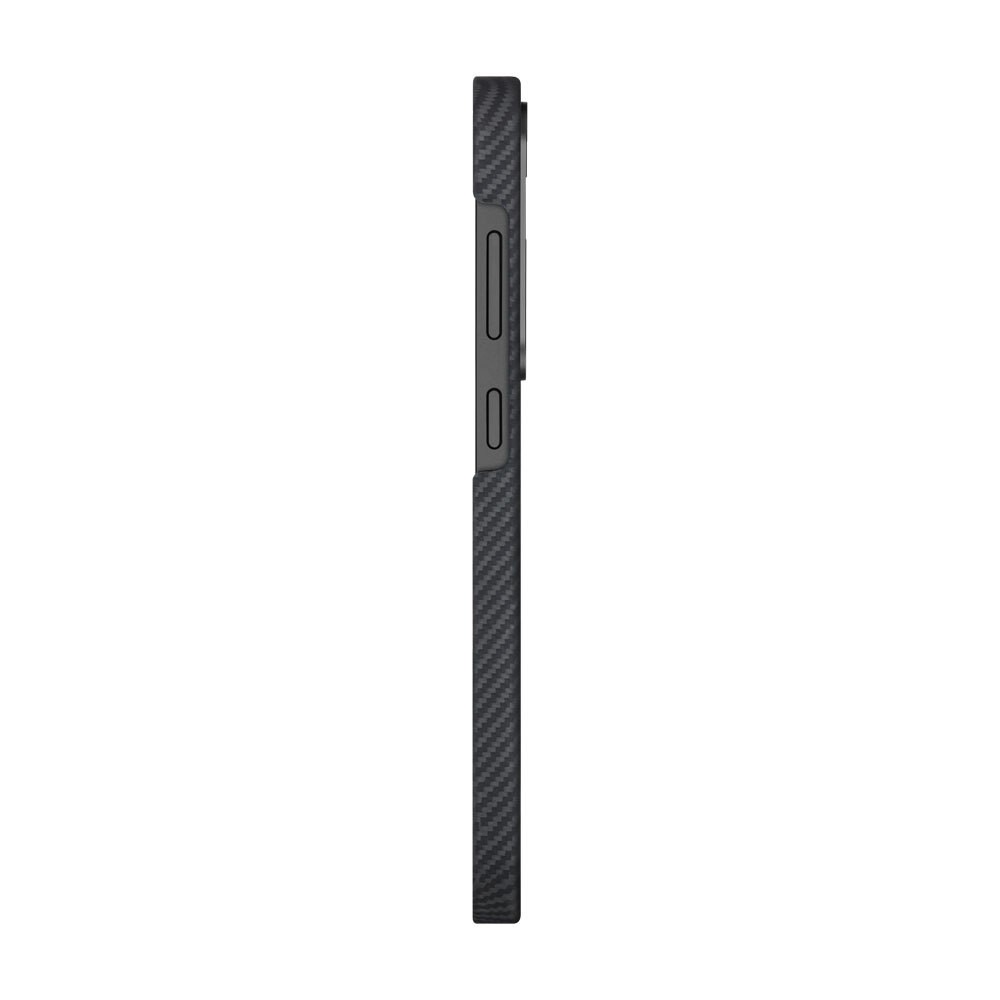 Galaxy S25 Plus Kılıf Magsafe Şarj Özellikli 600D Aramid Fiber Pitaka Ultra-Slim Classic Serisi Black-Grey Twill Kılıf